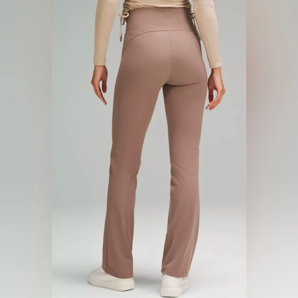 Lululemon Align High Rise Flare Pants Taupe Size 6 Athleisure Yoga